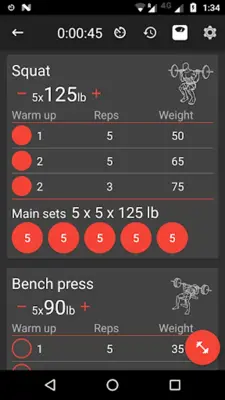 5x5 Workout Logger android App screenshot 6